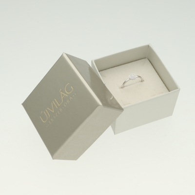 Fehér arany gyűrű 52-es méret (B49286)